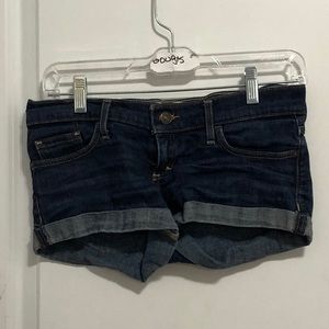 dark wash jean shorts